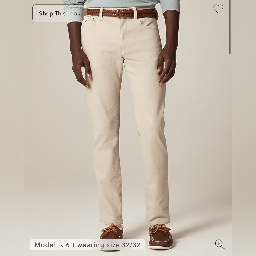 NWT J crew cape cod canvas 770™ Straight-fit Bergen five-pocket pant- Sandwash